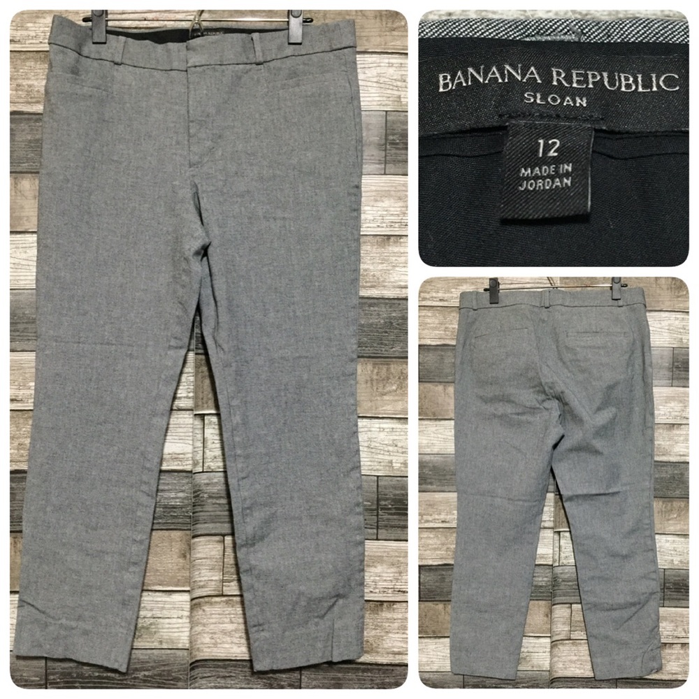 Banana Republic Women's Cropped Gray Pants